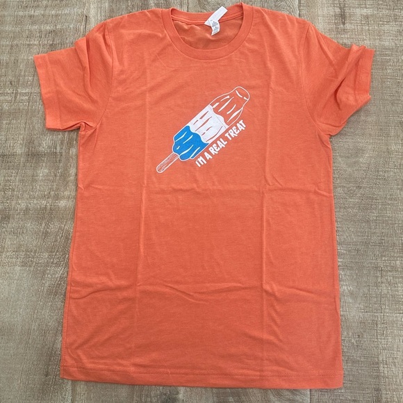 Bella Canvas Tops - Bella + Canvas | "I'm A Real Treat" Graphic Tee | Size M | Heather Orange
